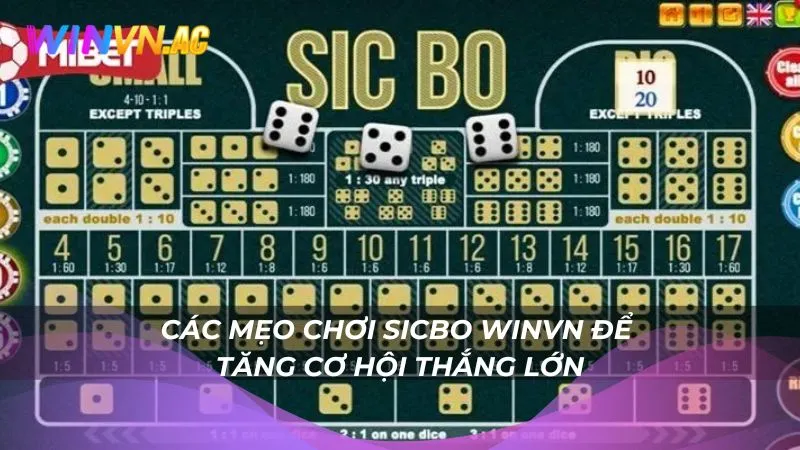 Các mẹo chơi Sicbo Winvn để tăng cơ hội thắng lớn