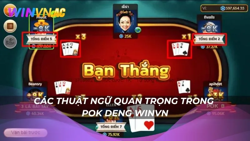Các thuật ngữ quan trọng trong Pok Deng Winvn