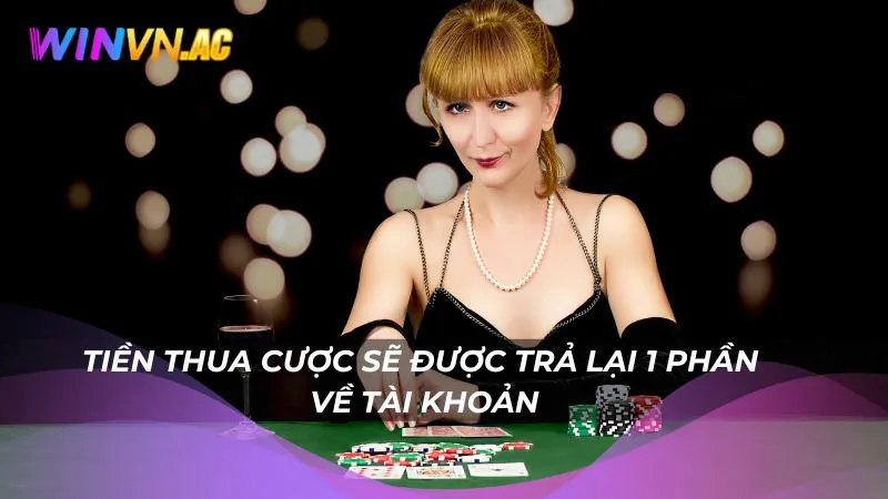 Tiền thua cược sẽ được trả lại 1 phần về tài khoản